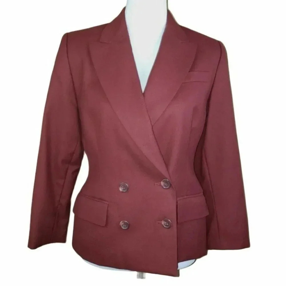 Embassy Row Petites 6P 100% wool rust‎ red